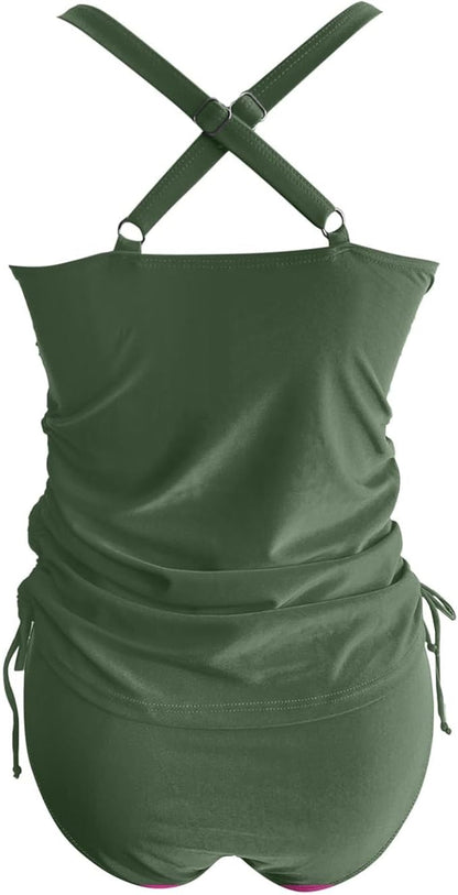 Traje de baño Tankini Elegante con Escote en V